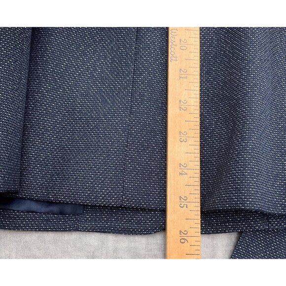 Evan Picone Blazer Women 10 Blue White Fleck Belt Suit Jacket VTG - Picture 8 of 10
